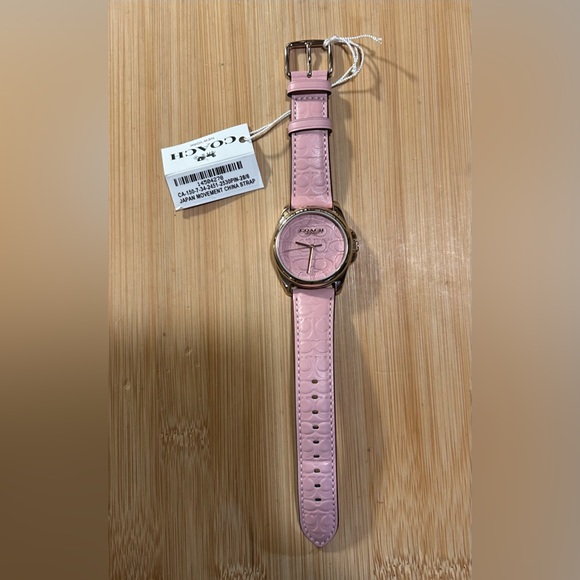 Coach Greyson Watch With 36mm Pink Coach Signature Face & Pink Leather B… - Picture 4 of 6